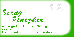 virag pinczker business card